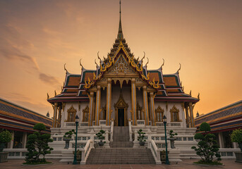 Fototapeta premium Architecture thailand temple traditional 