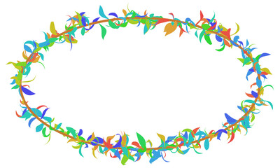 Vine Decor. Leaf frame 3d rendering.	