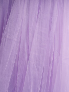 purple transparent soft texture fabric tulle 
