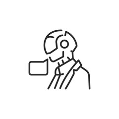 Cyborg icon. Simple Cyborg Brain icon for social media, app and web design. Vector illustration