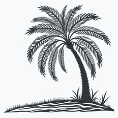 Obraz premium palm tree silhouette