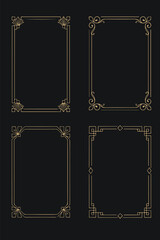 Vintage gold frames set with ornate floral design