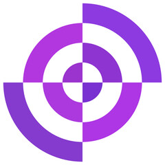 Abstract circle mirage technology.	