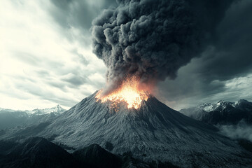 Volcano erupts with dramatic smoke and ash cloud