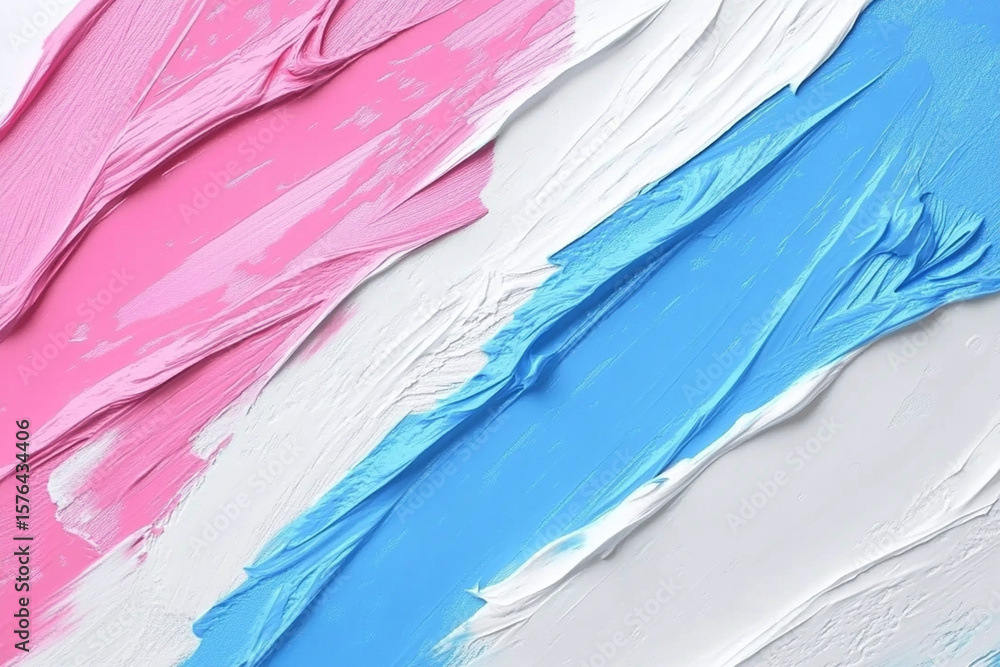 Poster colorful abstract paint strokes create dynamic harmony on canvas