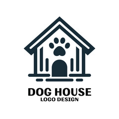 Dog House Vector Logo Design 