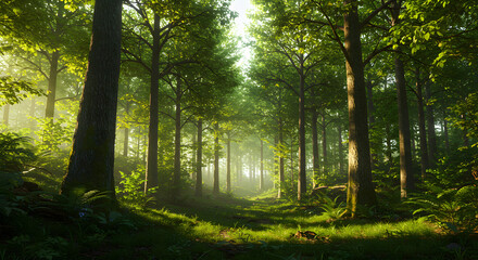Obraz premium Green Natural Desktop Backgrounds: Lush & Serene Wallpapers