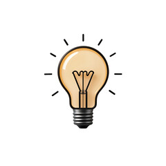 Creative Glowing Light Bulb Idea Generation Concept