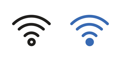 Wi-fi  wireless internet signal flat icon for apps , vector illustration .