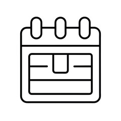 Calendar Flat Editable Icon for Event Planning