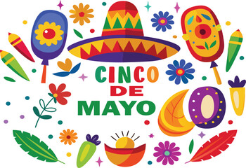 Happy Cinco De Mayo Decorated photo and template