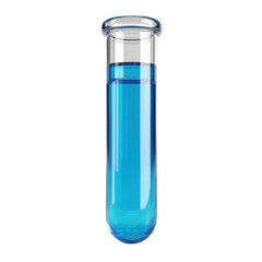 Clear glass tube filled with blue liquid
