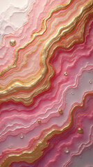 Golden pink layered stains, abstract art background, vertical screensaver for smartphone