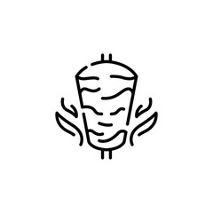 Doner spit icon. Simple doner spit icon for social media, app and web design. Vector illustration