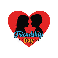 Best Friend Ever Typography Friendship Day Vector Illustration
