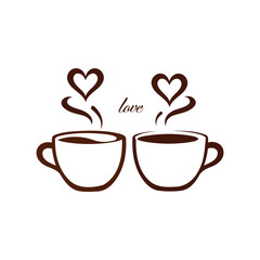 Relationship Coffee Friendship Vector Illustration
