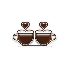 Relationship Coffee Friendship Vector Illustration
