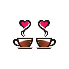 Relationship Coffee Friendship Vector Illustration

