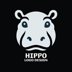 Hippo Vector Logo Design 