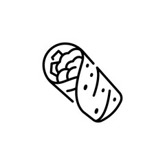 Shawarma wrap icon. Simple shawarma wrap icon for social media, app and web design. Vector illustration