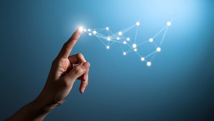 Connecting the Future: A Digital Handshake with Technological Advancement, Navigating Networks: A Hand Guides Progress in the Digital Realm
