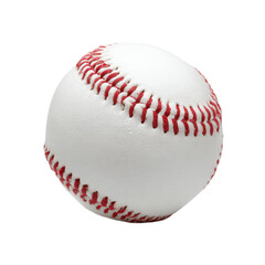 White and red baseball with a red stitching