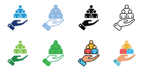 Customer Care Icons Set Vector Multiple Style Collection