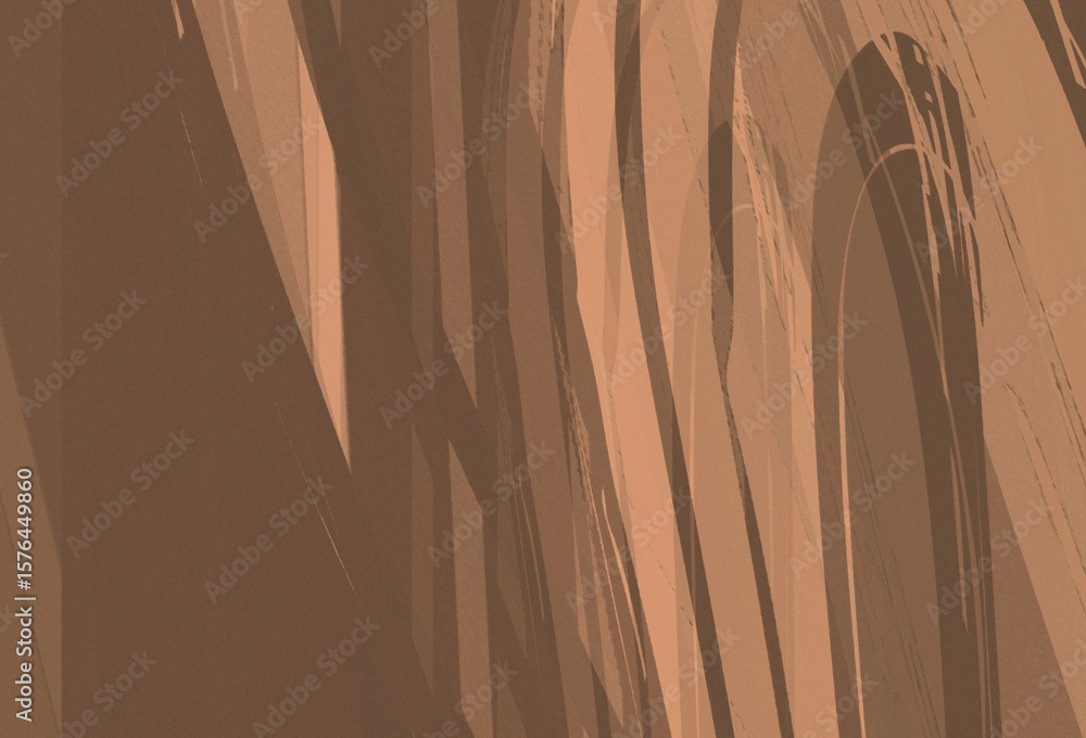 Poster abstract design featuring a light color backdrop with intersecting stylized linear patterns and text