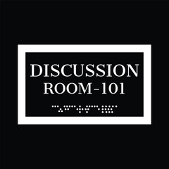 Acrylic 3d Lettering Discussion Room 101 Name Plate