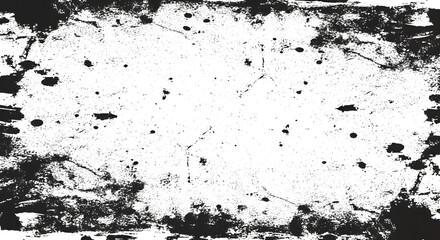 Distressed Black and White Grunge Texture with Splatters and Scratches 1.