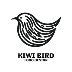 Kiwi Bird Vector Logo Design 