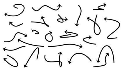 Arrow Icons Collection – Hand-Drawn Directional Symbols for Navigation & Design