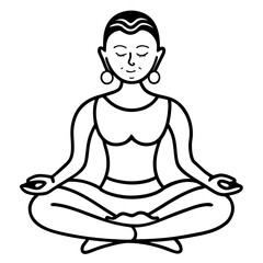 yoga woman vector