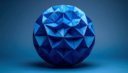 Blue geometric sphere