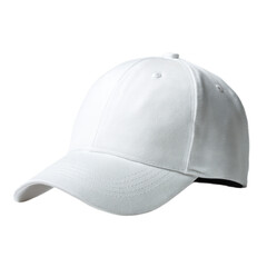 White baseball cap with a black band