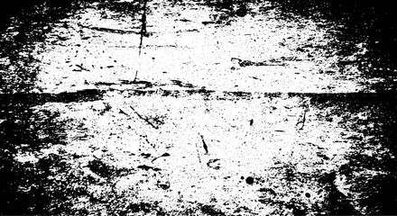 Distressed Black and White Texture with Scratches and Speckles.