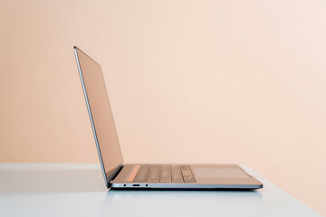 Modern Laptop Side View for Technology Business and Freelance Concepts