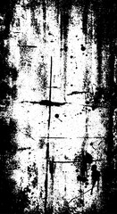 Distressed Black and White Texture with Splatters and Linear Marks 1.