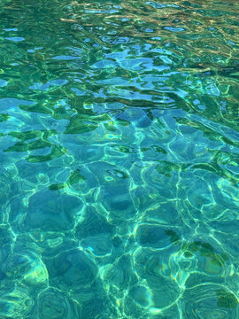 Emerald green crystal clear sea. 