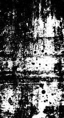 Distressed monochrome texture with splatters and linear patterns creating a rough aged surface.
