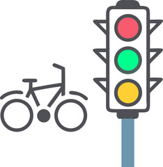 traffic light on a white background