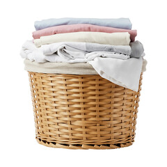 laundry basket with clothes