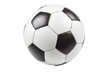 Fototapeta premium Soccer ball on a white isolated white isolated on a transparent background in PNG format.