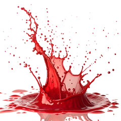 Red Paint Splash Isometric Vector – Bold Ink Blot and Artistic Paint Stain Illustration

