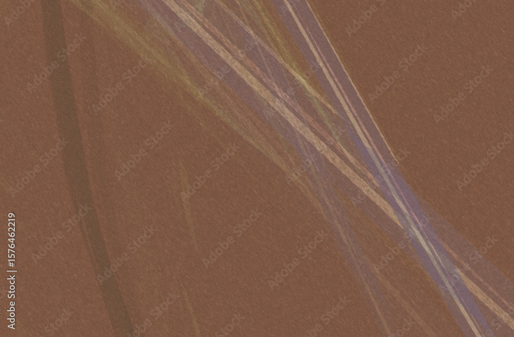 Poster abstract design featuring brown backdrop with intersecting stylized linear patterns and textures, co