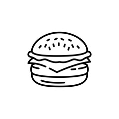 Cheeseburger icon. Simple Cheeseburger icon for social media, app and web design. Vector illustration