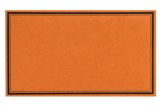 Blank Vintage Apothecary Label with Orange Background and Black Border – Antique Paper Ephemera