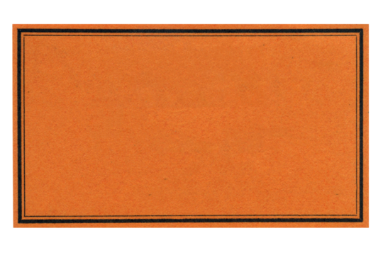 Blank Vintage Apothecary Label with Orange Background and Black Border – Antique Paper Ephemera