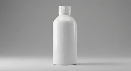 White Bottle Mockup: Minimalist Product Packaging