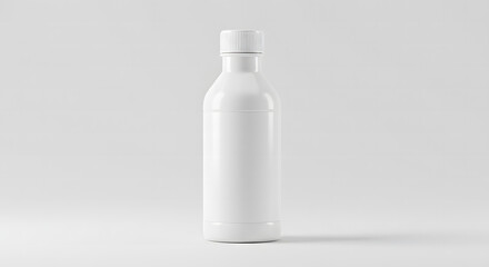 White Bottle Mockup: Minimalist Product Packaging